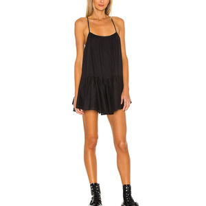 Lovers And Friends 'Loki' Black Cotton Mini Dress Size M